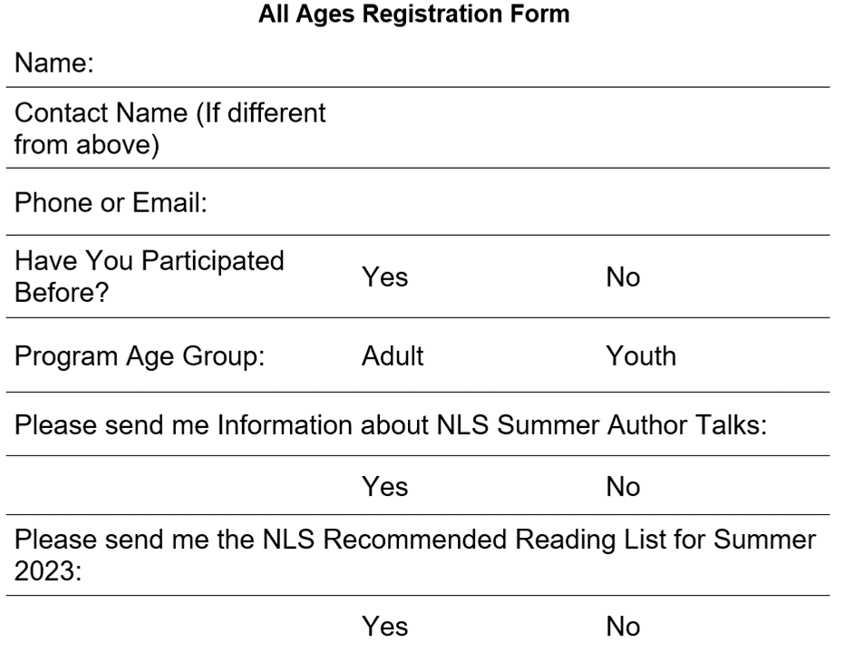 image of registration form