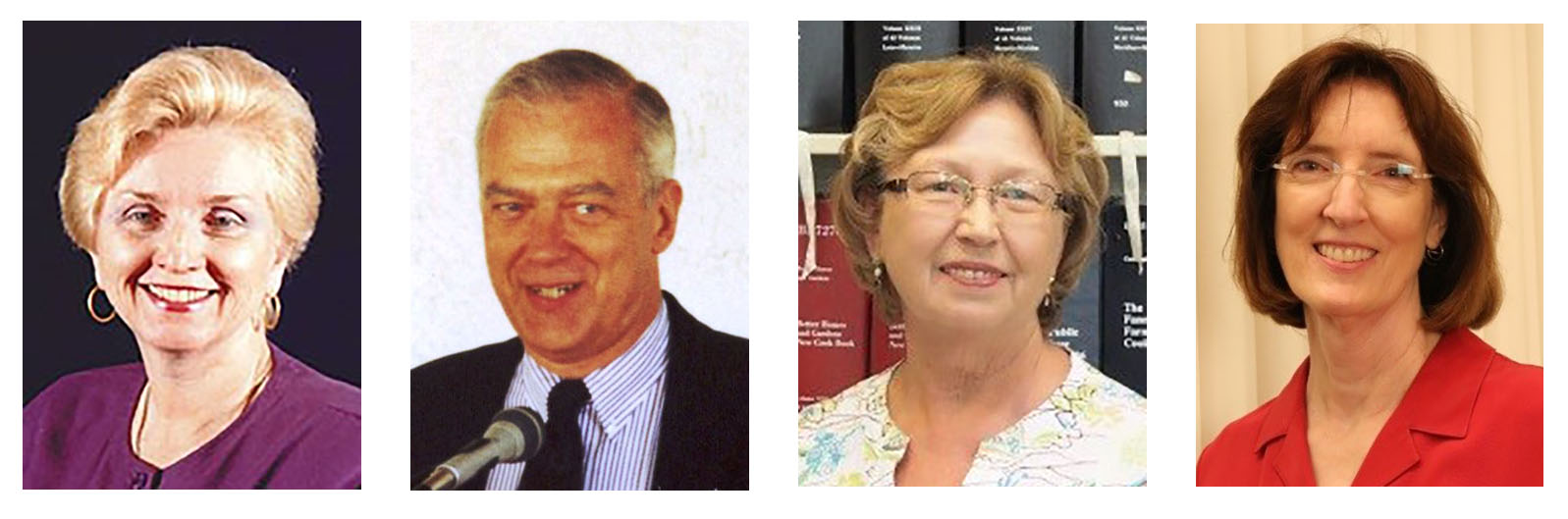photo of previous library directors: Arlene Bansal, Richard Peel, Linda Montgomery, and current director: Janet Fisher